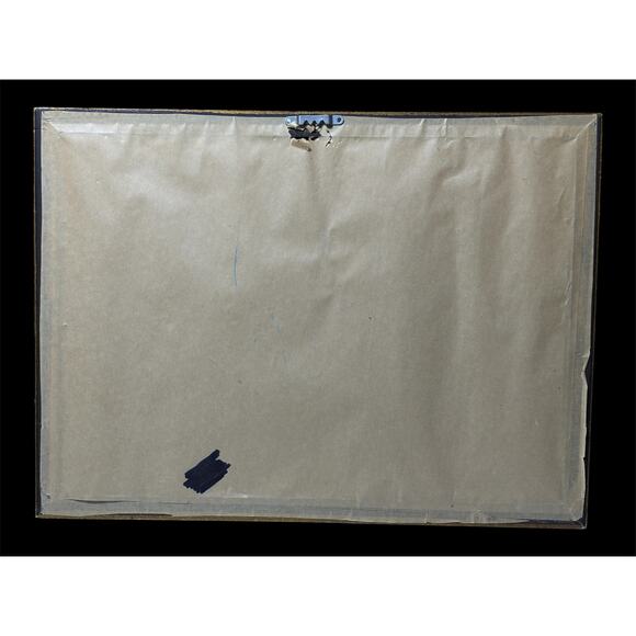 Mid‑century Rural Farmhouse Country Landscape Framed Painting by E. Schoonmaker - Picture 2 of 11